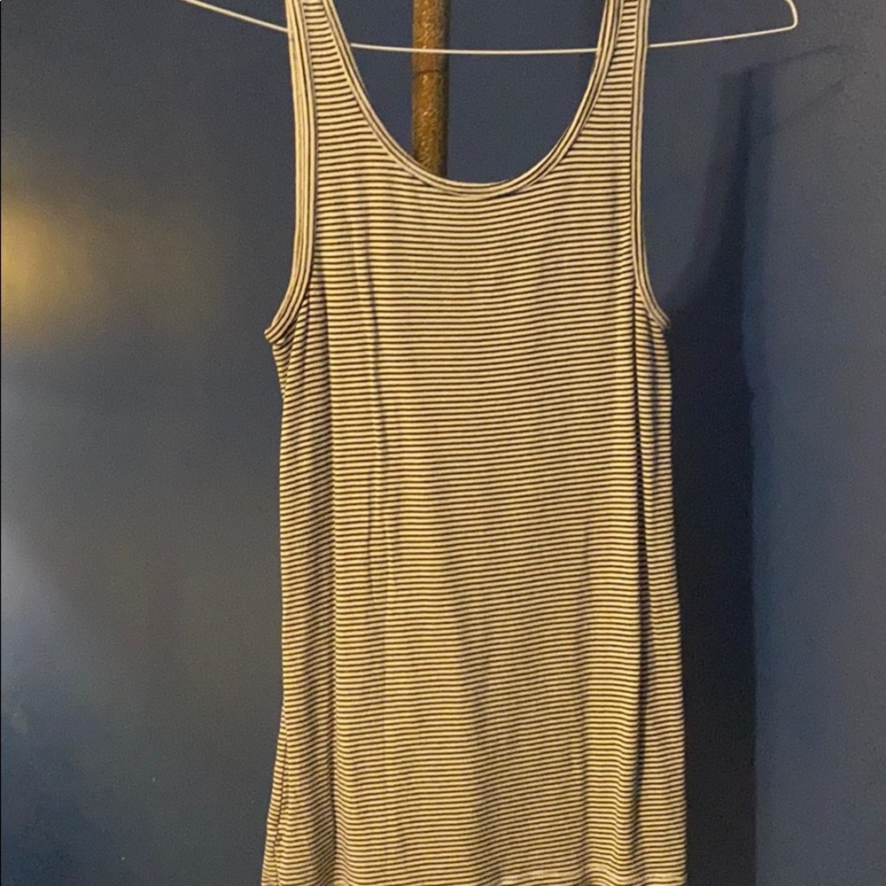 Black and white stripe tank top